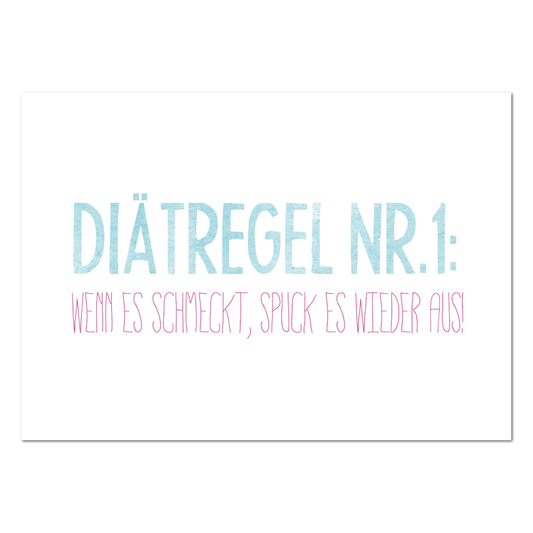 Postkarte "Diätregel" | Rabenmütter Verlag