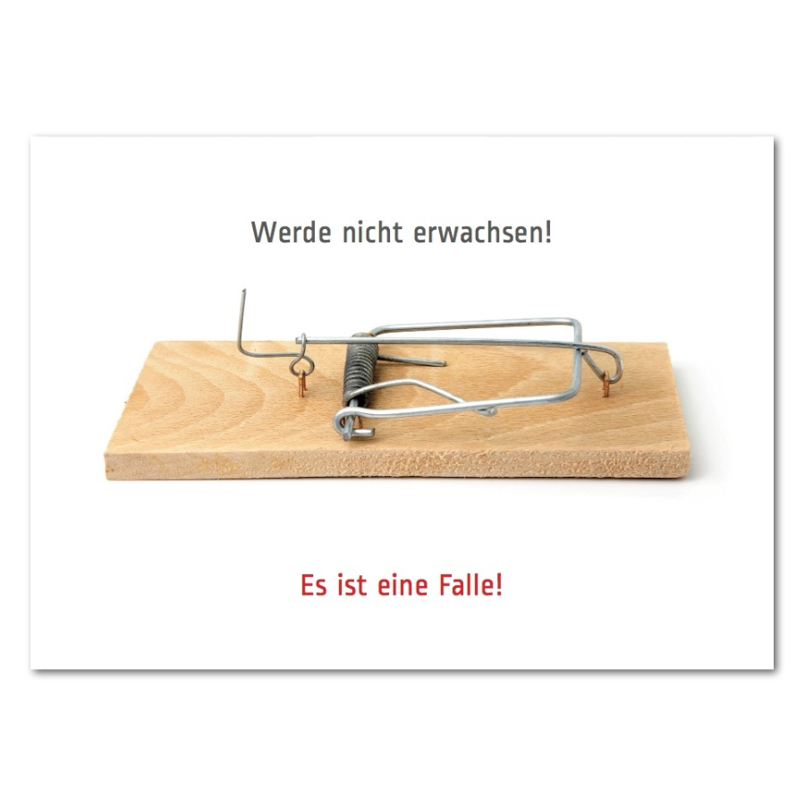 Postkarte "Werde nicht erwachsen"