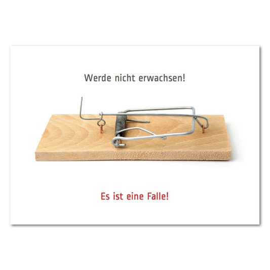 Postkarte "Werde nicht erwachsen"