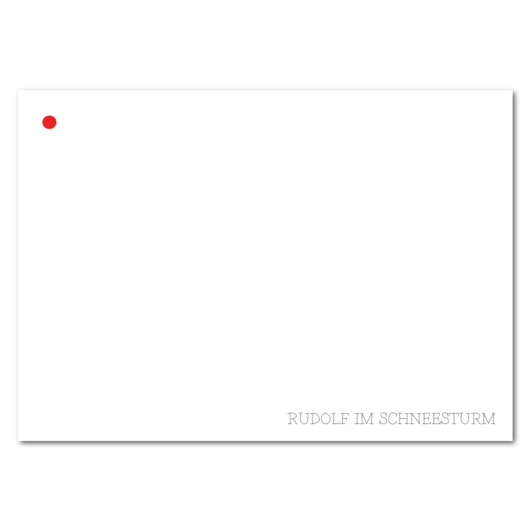 Postkarte "Rudolf im Schneesturm"