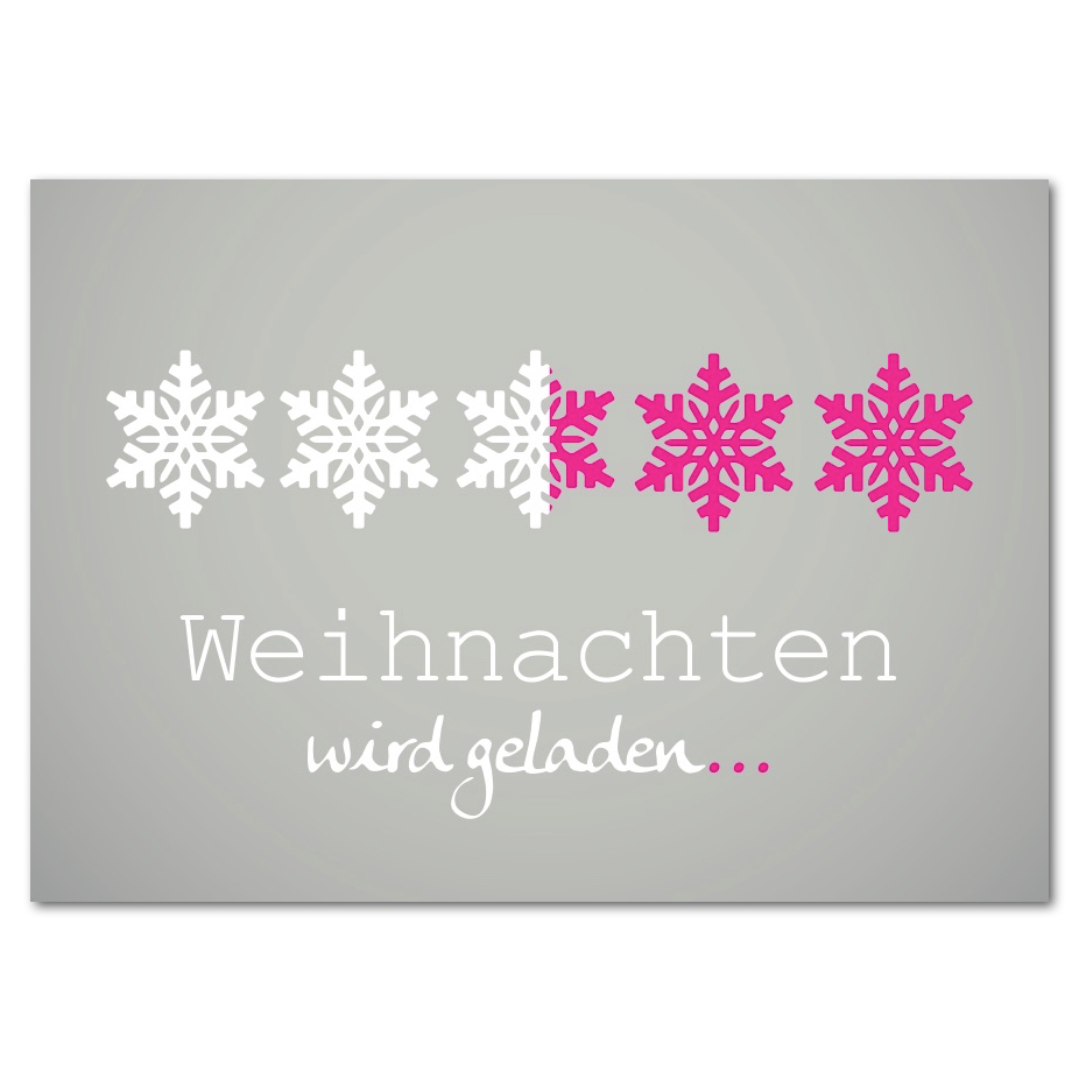 Postkarte "Weihnachten wird geladen"