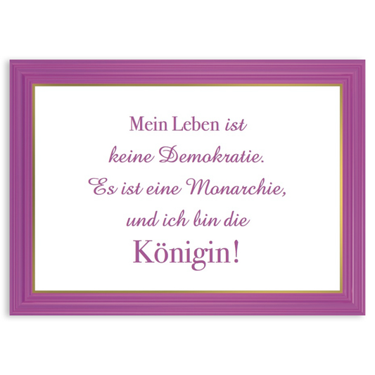 Postkarte "Mein Leben ist keine Demokratie"