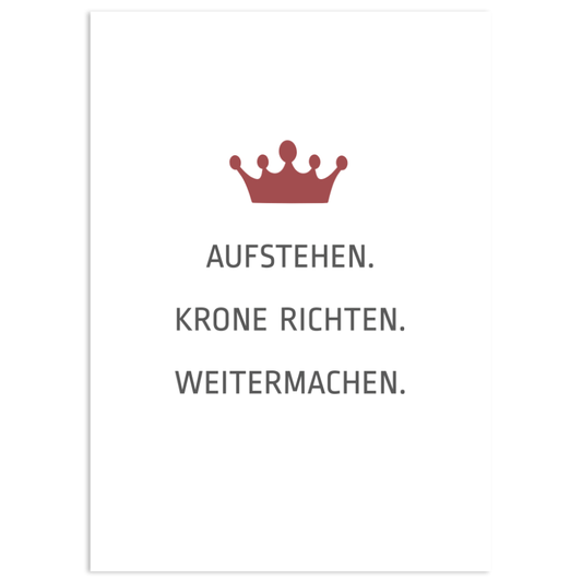 Postkarte "Krone richten"