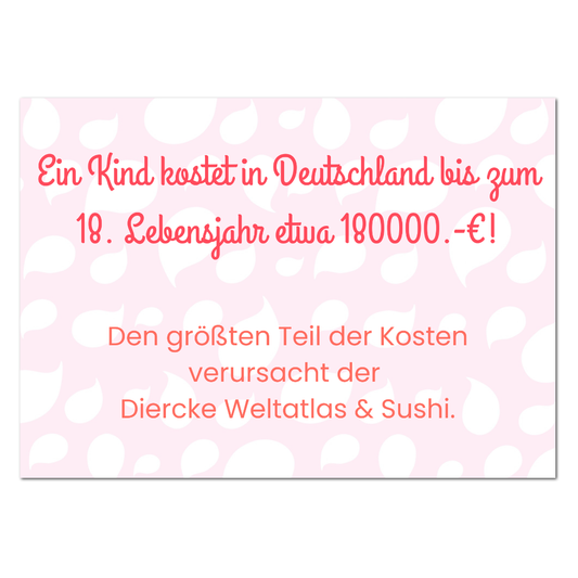 Postkarte "Diercke Weltatlas und Sushi"