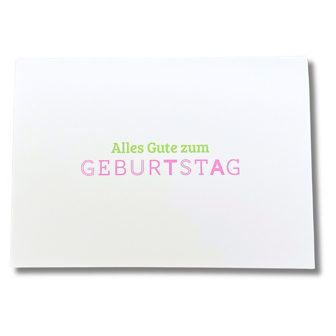 Grußkarte "Alles Gute zum Geburtstag" mit Umschlag