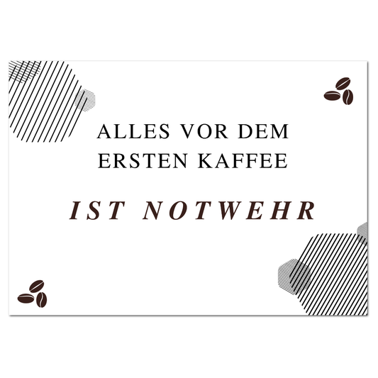 Postkarte "Alles vor dem ersten Kaffee"