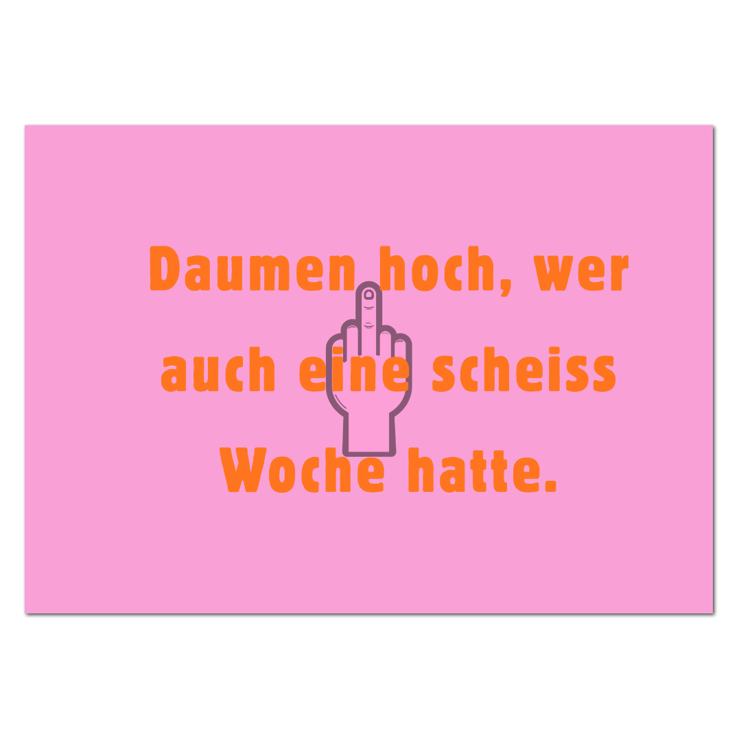 Postkarte "Daumen hoch"