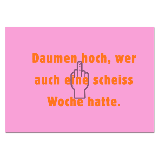 Postkarte "Daumen hoch"