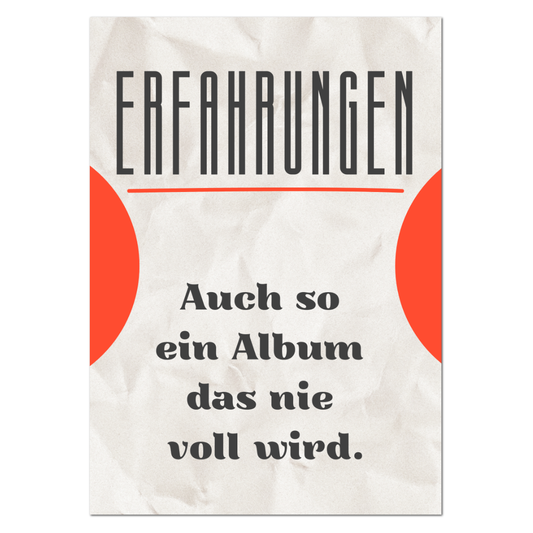 Postkarte "Erfahrungen"