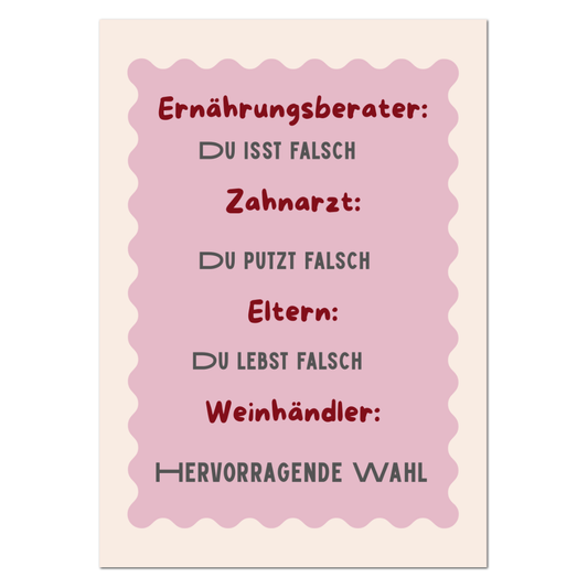 Postkarte "Ernährungsberater"
