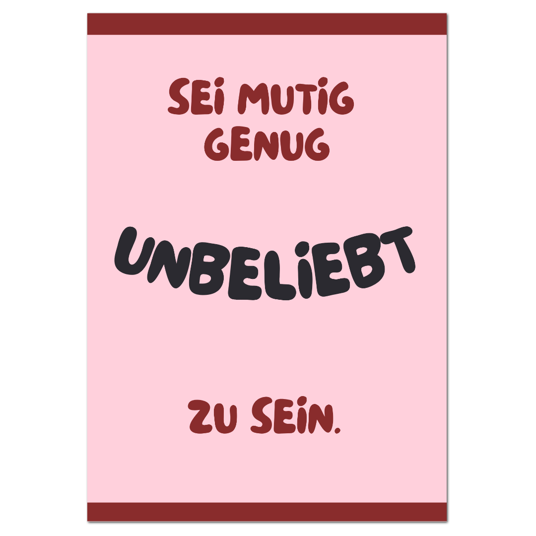 Postkarte "Sei mutig genug"