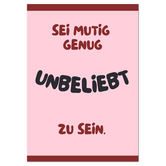 Postkarte "Sei mutig genug"