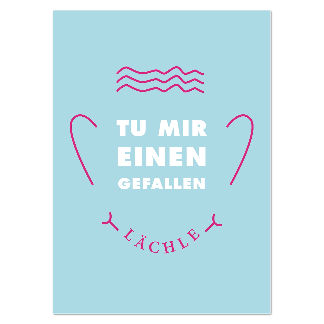 Postkarte "Lächle"