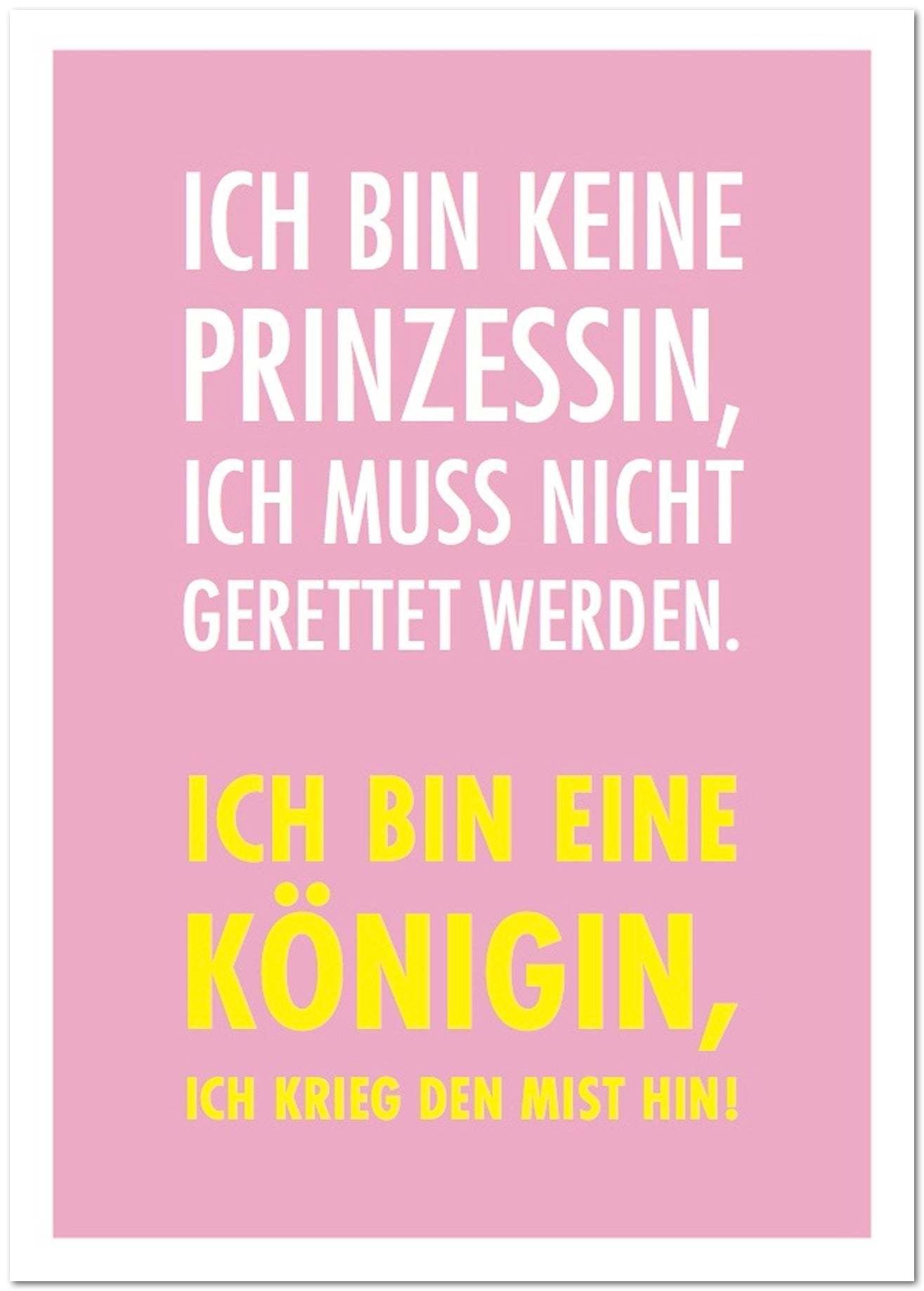 Postkarte "Ich bin keine Prinzessin"