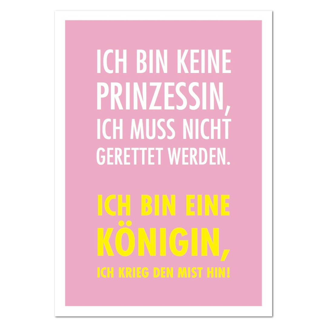 Postkarte "Ich bin keine Prinzessin"