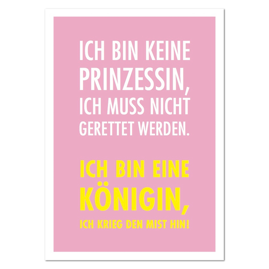 Postkarte "Ich bin keine Prinzessin"