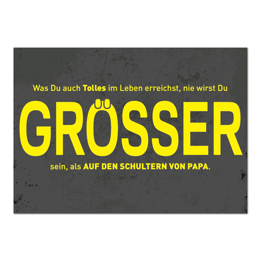 Postkarte "Auf Papas Schultern"
