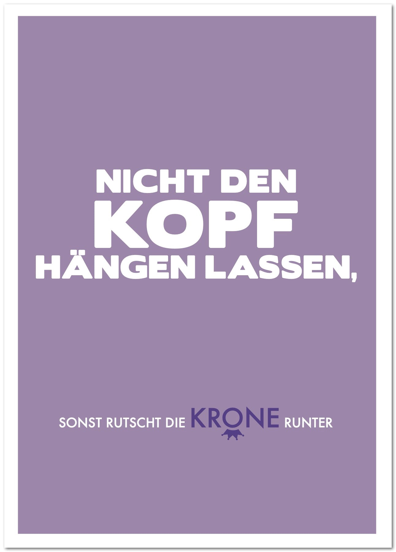 Postkarte "Krone rutscht"