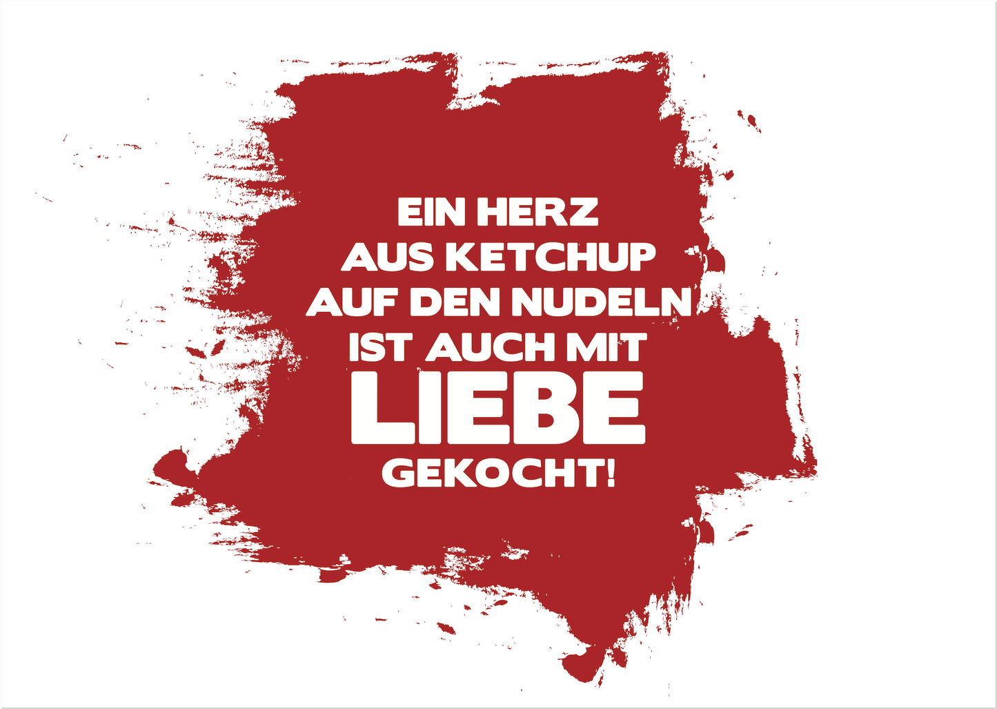 Postkarte "Ein Herz aus Ketchup"