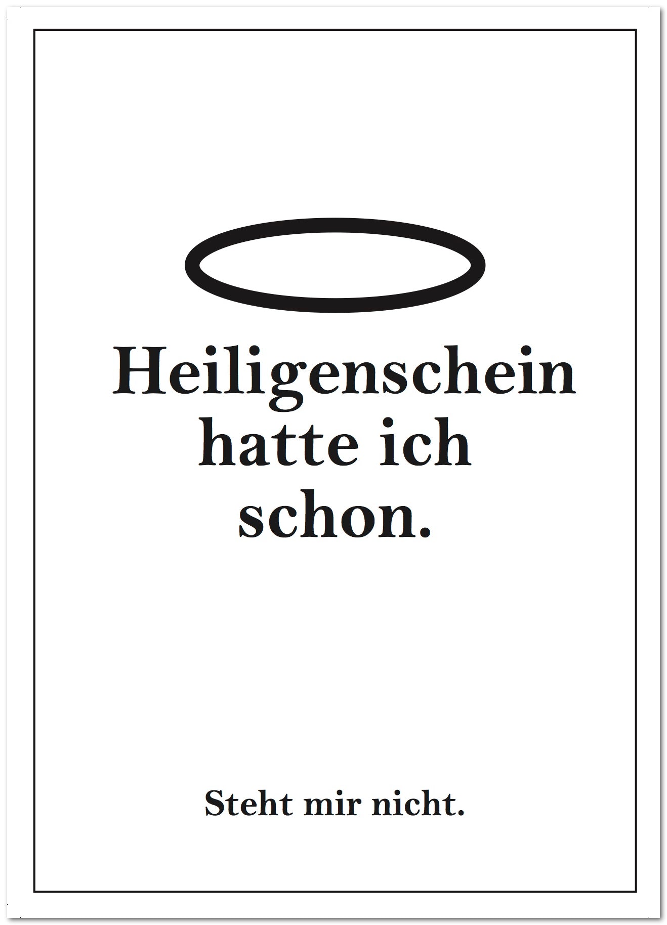 Postkarte "Heiligenschein"