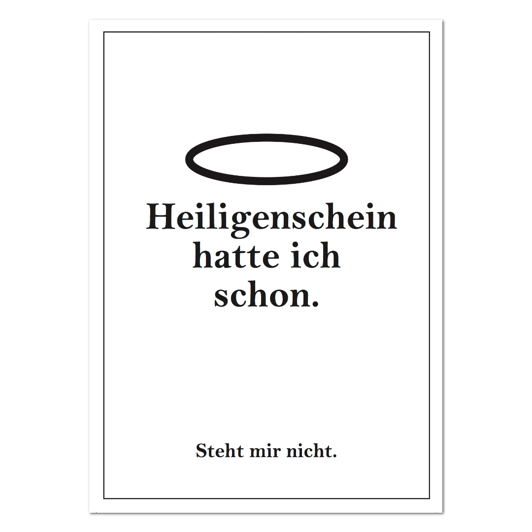 Postkarte "Heiligenschein"