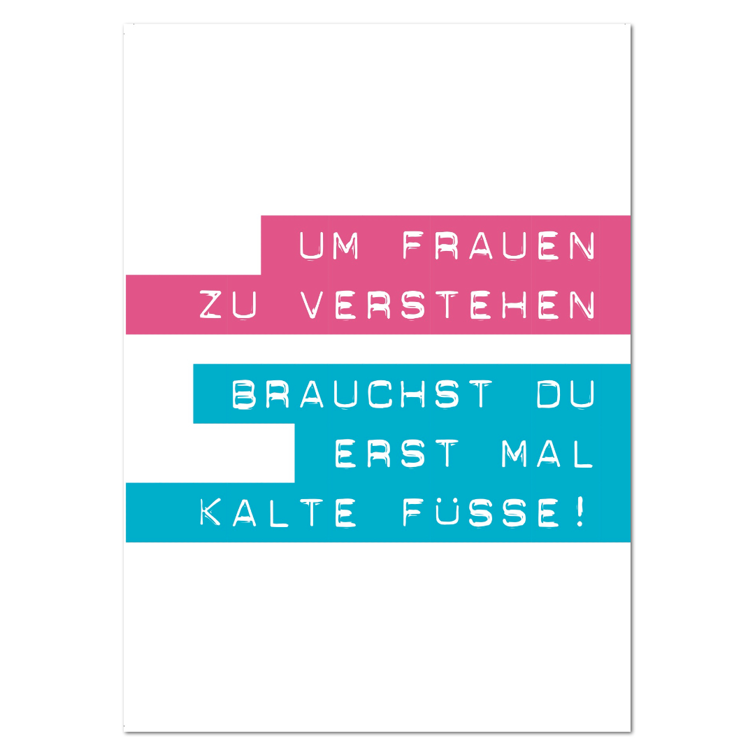 Postkarte "Kalte Füße"