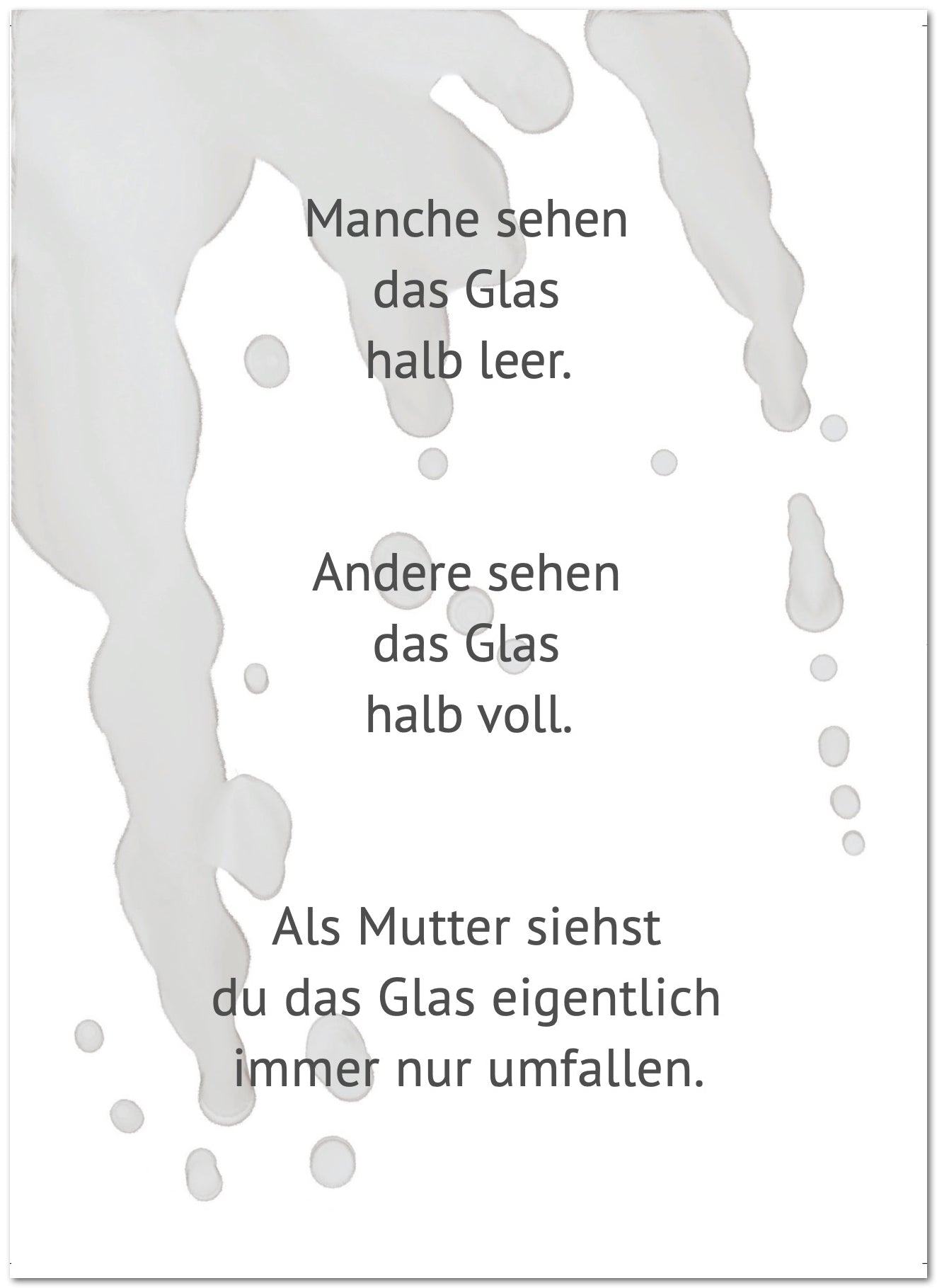 Postkarte "Glas"