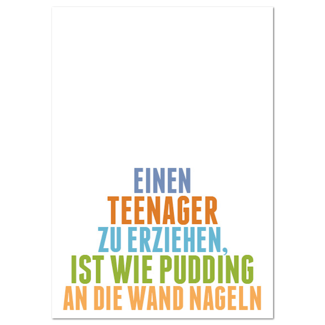 Postkarte "Teenager erziehen"