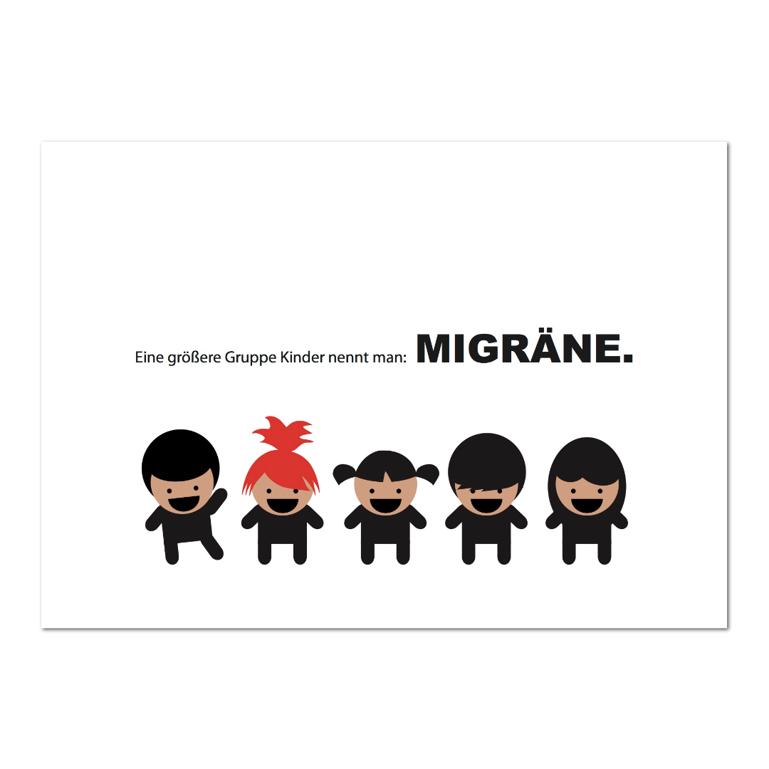 Postkarte "Migräne"