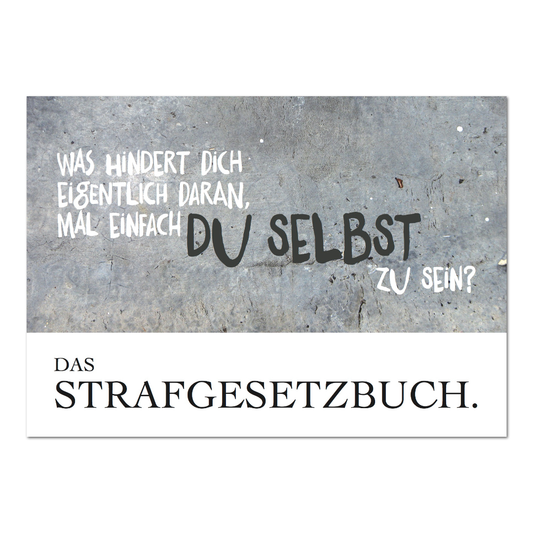 Postkarte "Strafgesetzbuch"