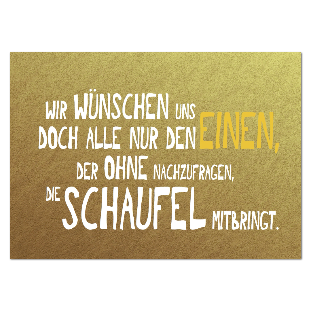 Postkarte "Schaufel"