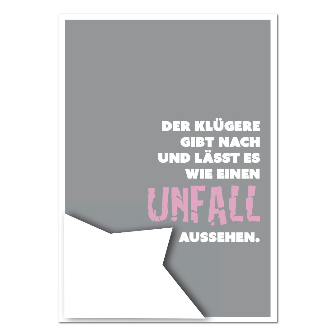 Postkarte "Unfall"