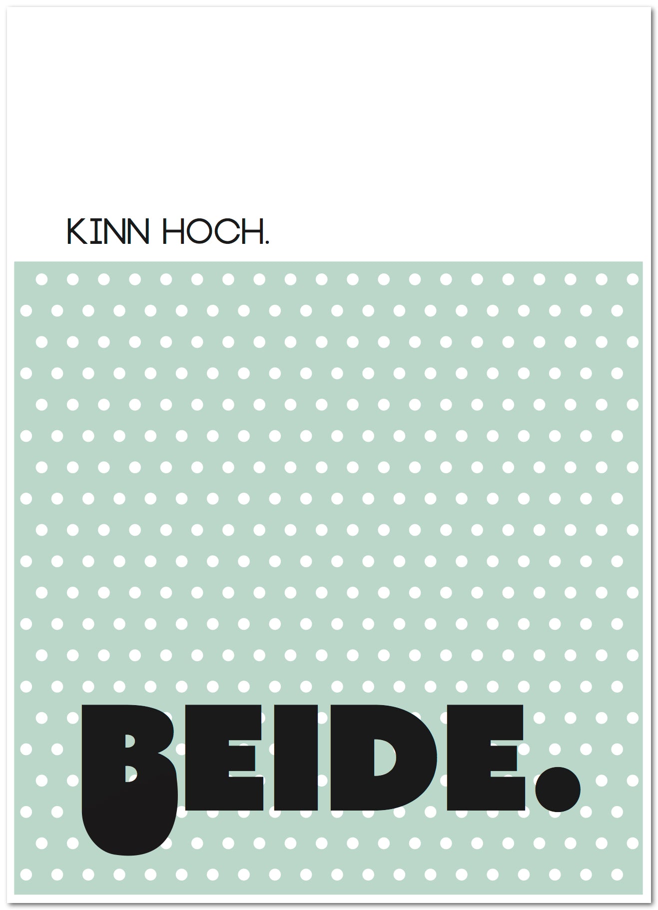 Postkarte "Kinn hoch"