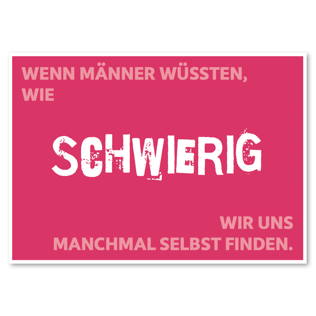 Postkarte "Schwierig"