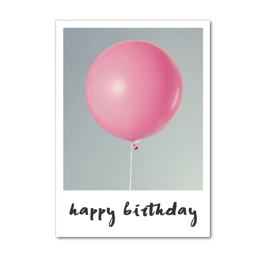 Postkarte "Happy Birthday Ballon"