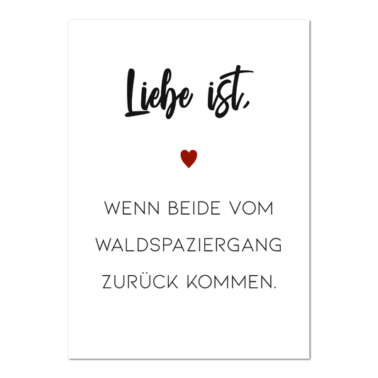 Postkarte "Liebe ist..."