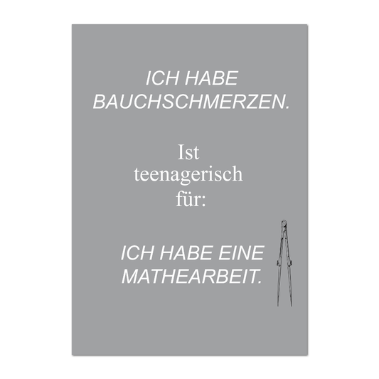 Postkarte "Mathearbeit"