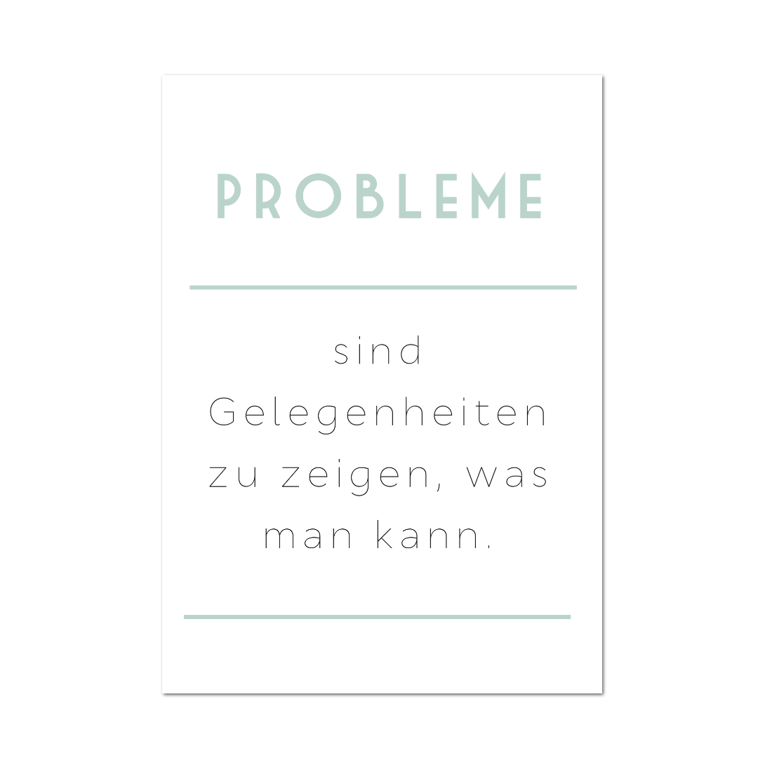 Postkarte "Probleme"
