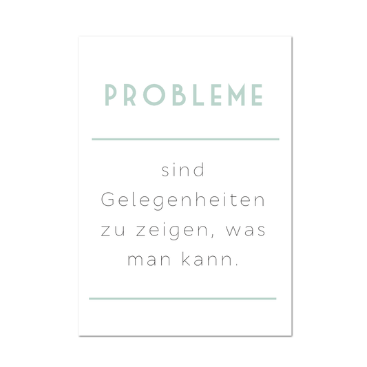 Postkarte "Probleme"