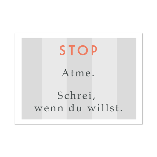 Postkarte "Stop"