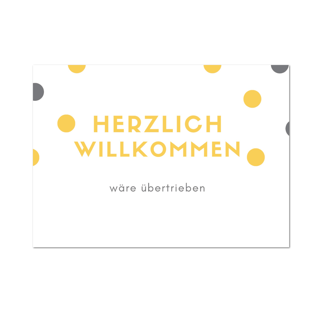 Postkarte "Herzlich Willkommen"