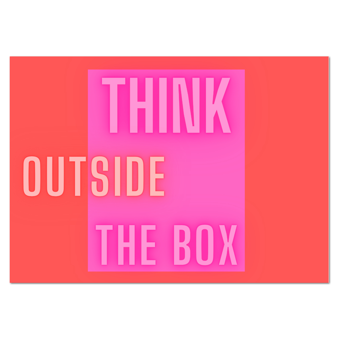 Postkarte "Outside the Box"