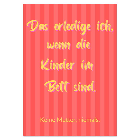 Postkarte "Kinder im Bett"