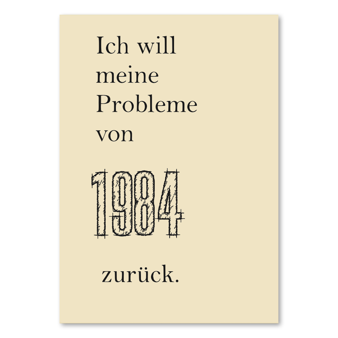 Postkarte "1984"