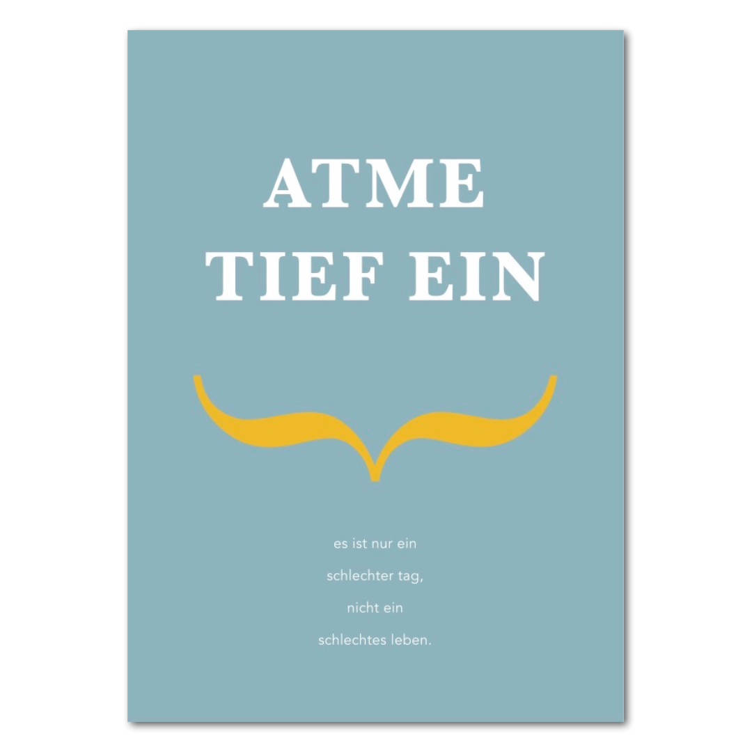 Postkarte Atme tief ein | Rabenmütter Verlag