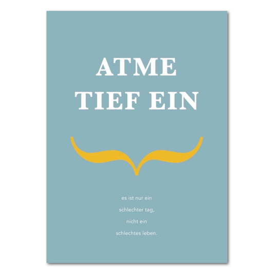 Postkarte Atme tief ein | Rabenmütter Verlag