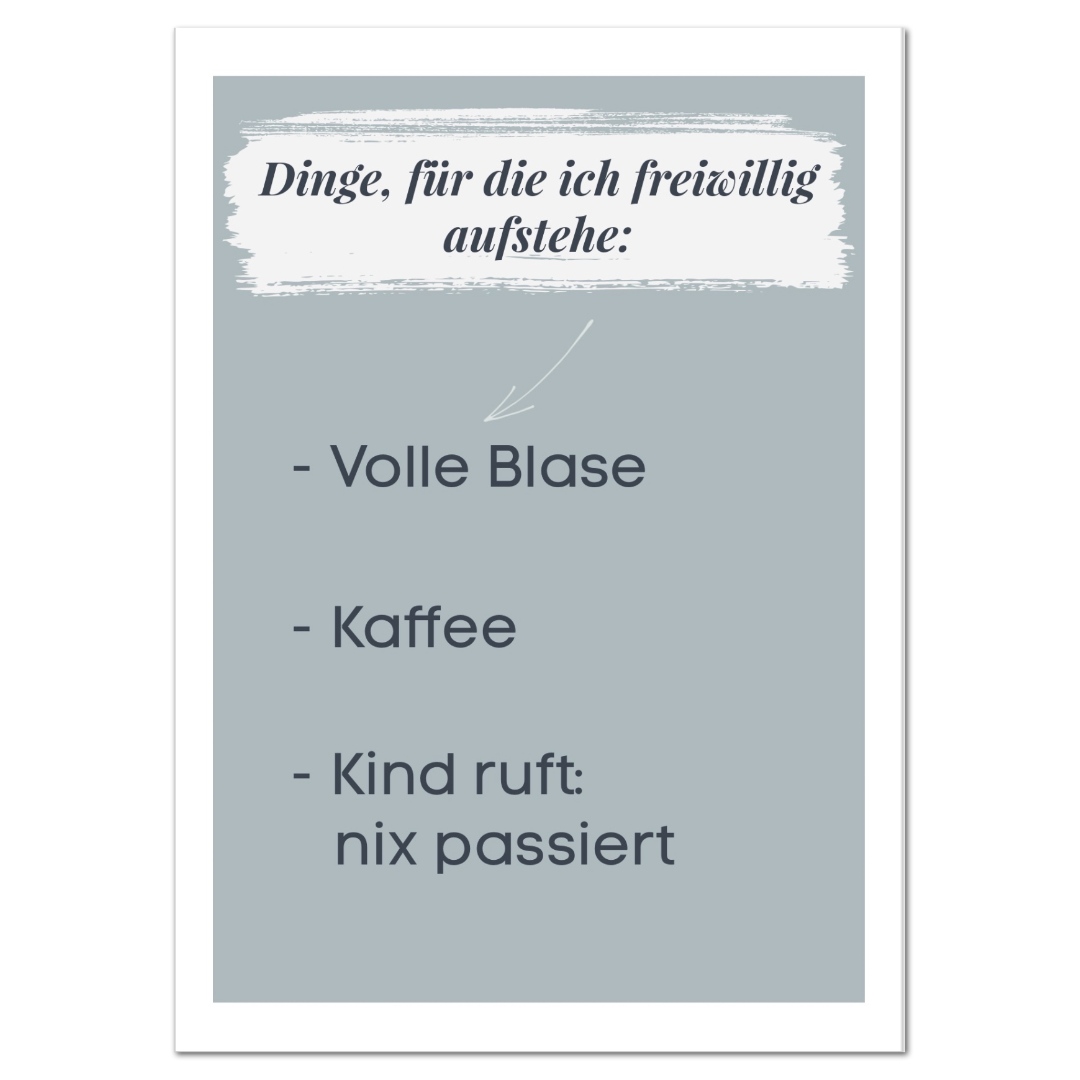 Postkarte Dinge für die ich aufstehe | Rabenmütter Verlag 