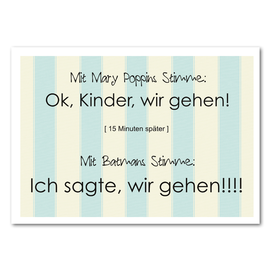 Postkarte Batman | Rabenmütter Verlag