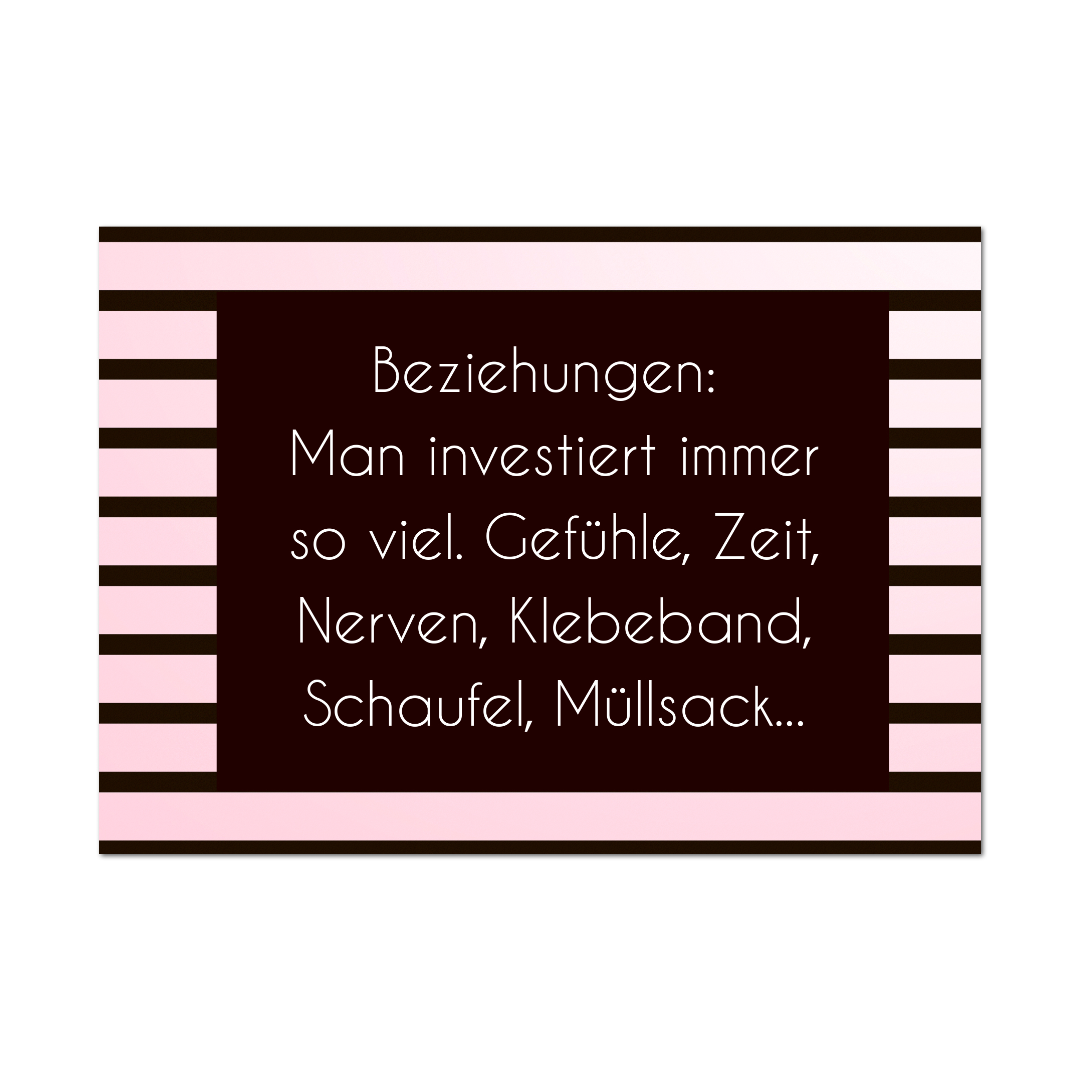 Postkarte Beziehung | Rabenmütter Verlag 