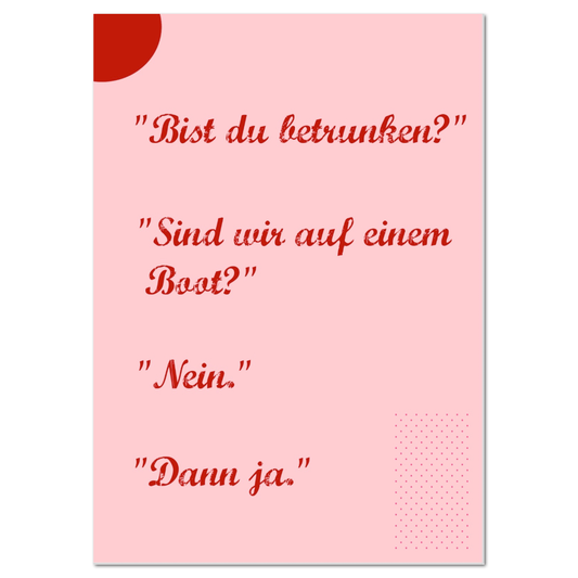 Postkarte Bist du betrunken? | Rabenmütter Verlag